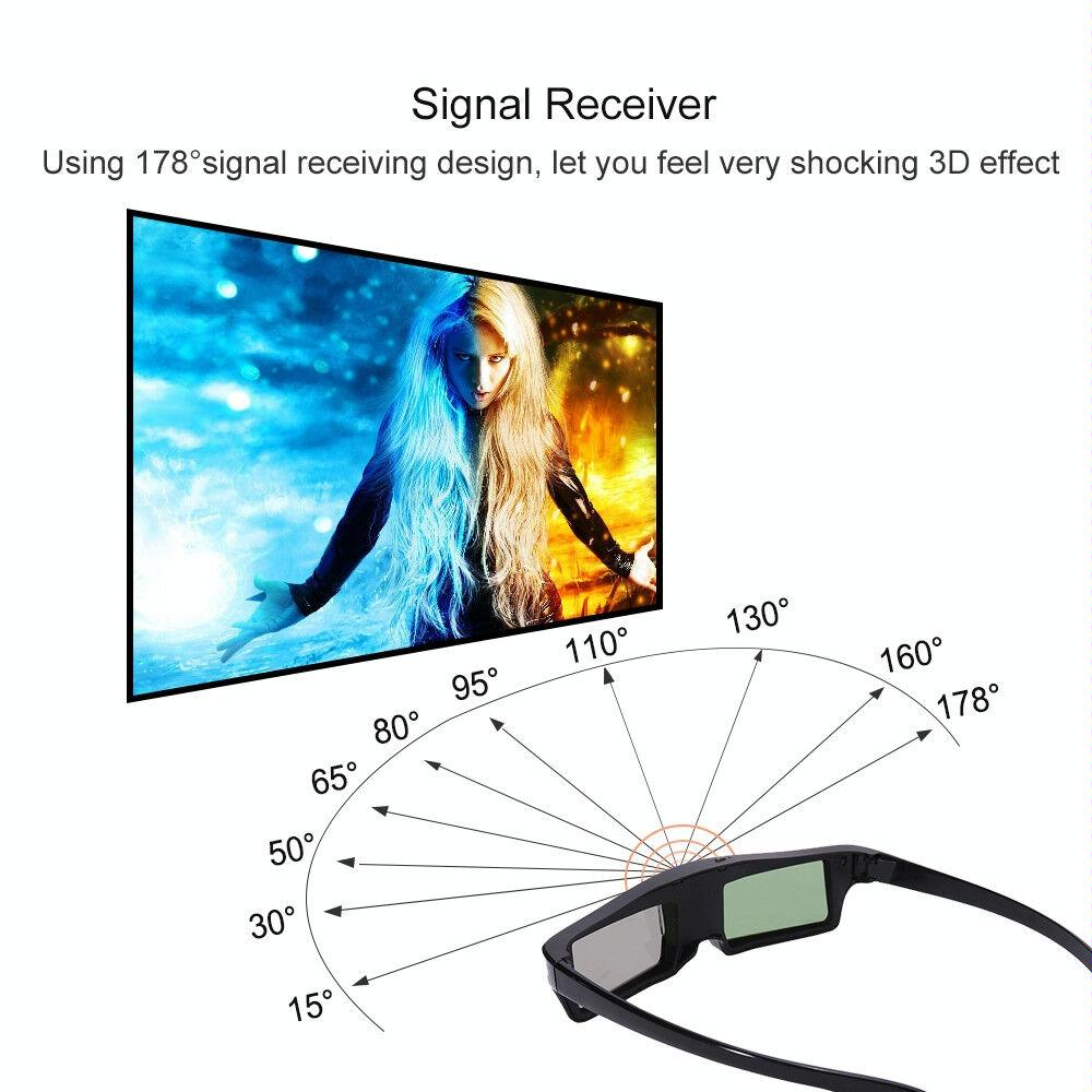 NNEIDS 3D Active Glasses For Projectors - Universal-3